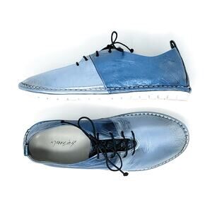 Marsell Sancrispa Metallic Blue Lace Up Shoe fashion Sneakers 36.5